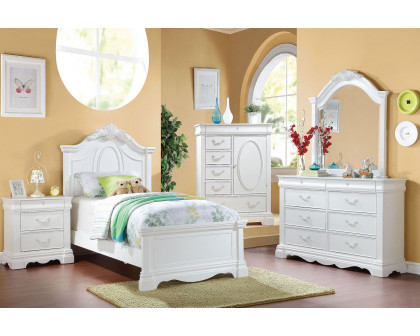 ACME Estrella White Panel Bed - Full Size