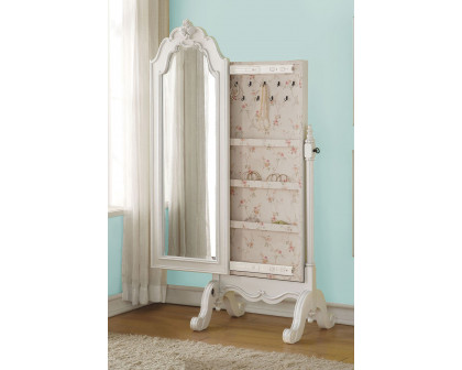 ACME - Edalene Jewelry Armoire in Pearl White