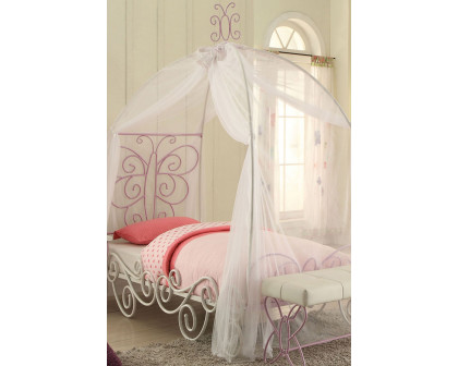 ACME - Priya II White and Light Purple Canopy Bed