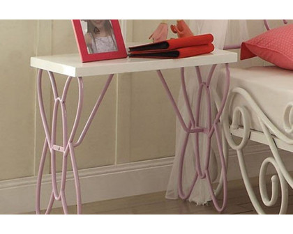 ACME - Priya Ii Nightstand in White/Light Purple