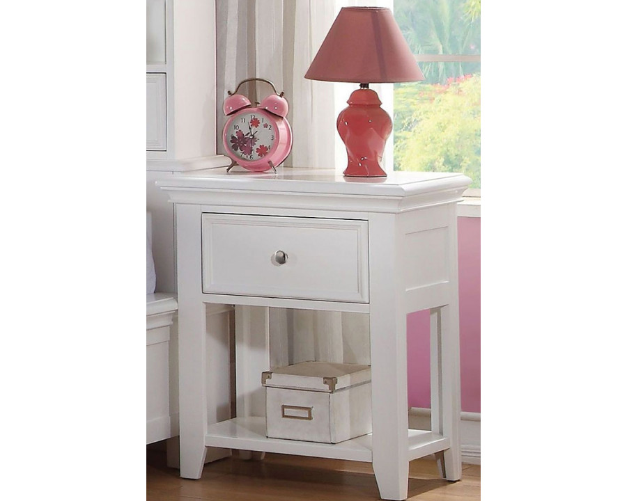 ACME - Lacey Nightstand with 1 Drawer in White