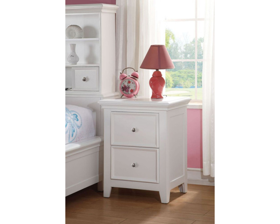 ACME - Lacey Nightstand with 2 Drawers in White