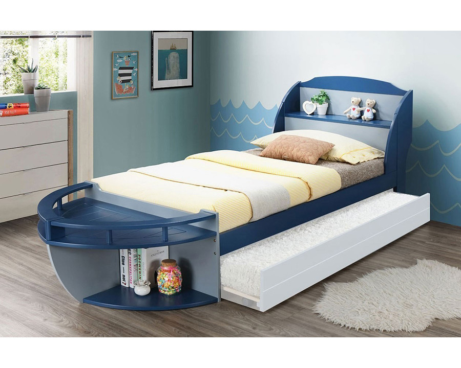 ACME - Neptune II Twin Bed in Gray/Navy