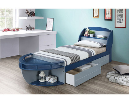 ACME - Neptune II Twin Bed in Gray/Navy