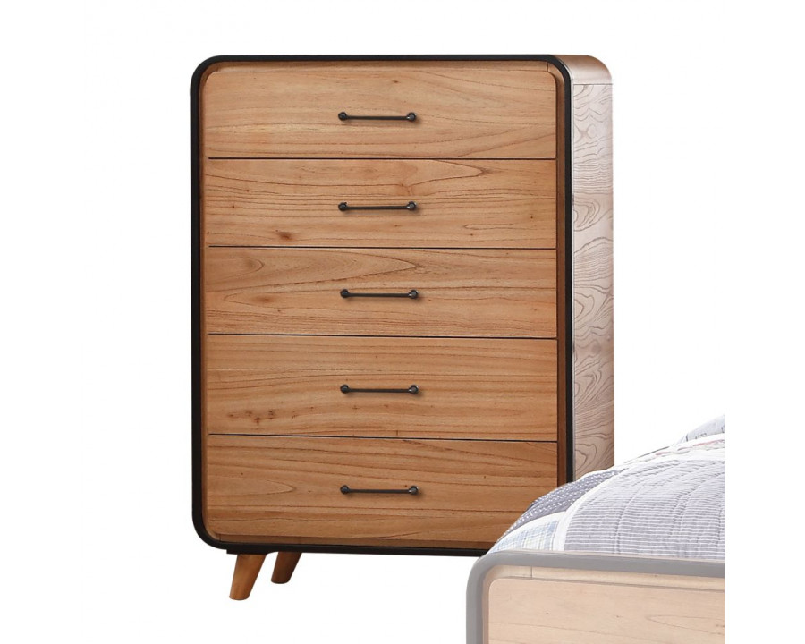 ACME - Carla Chest in Oak/Black