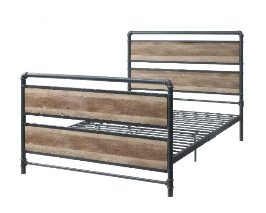 ACME - Brantley Full Bed in Antique Oak/Sandy Gray