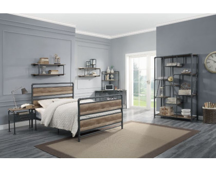 ACME - Brantley Full Bed in Antique Oak/Sandy Gray