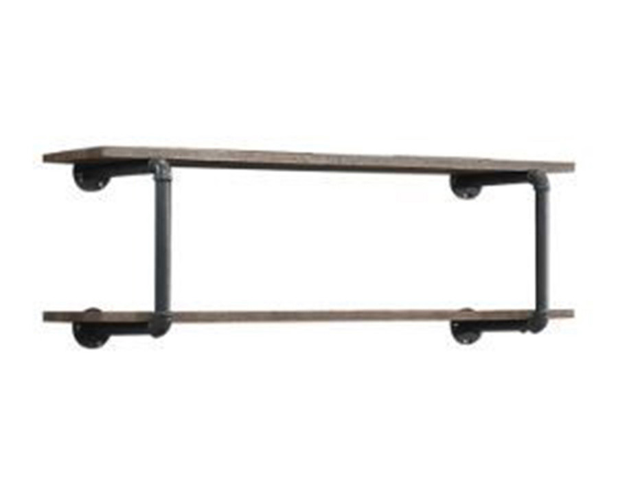 ACME - Brantley Wall Rack in Antique Oak/Sandy Gray