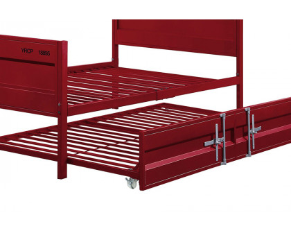 ACME Cargo Youth Panel Bed - Red, Twin Size