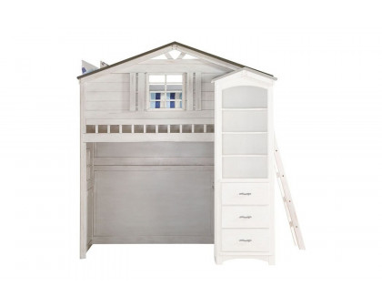 ACME Tree House Loft Bed - Weathered White/Gray