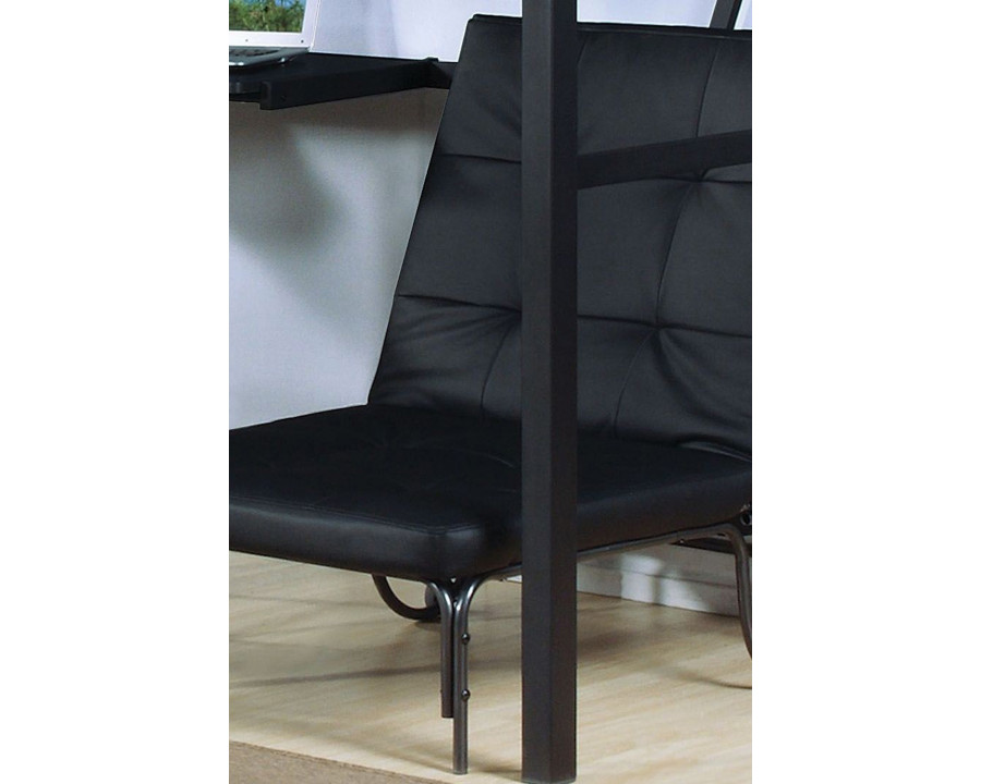 ACME - Senon Adjustable Chair (Futon) in Silver/Black