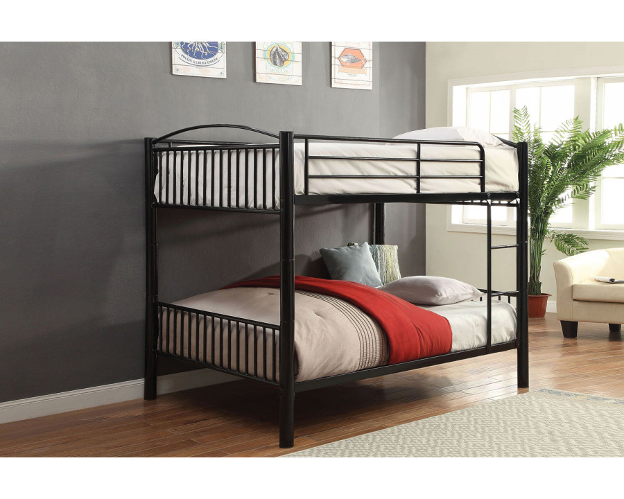 ACME Cayelynn Bunk Bed - Black, Full over Full