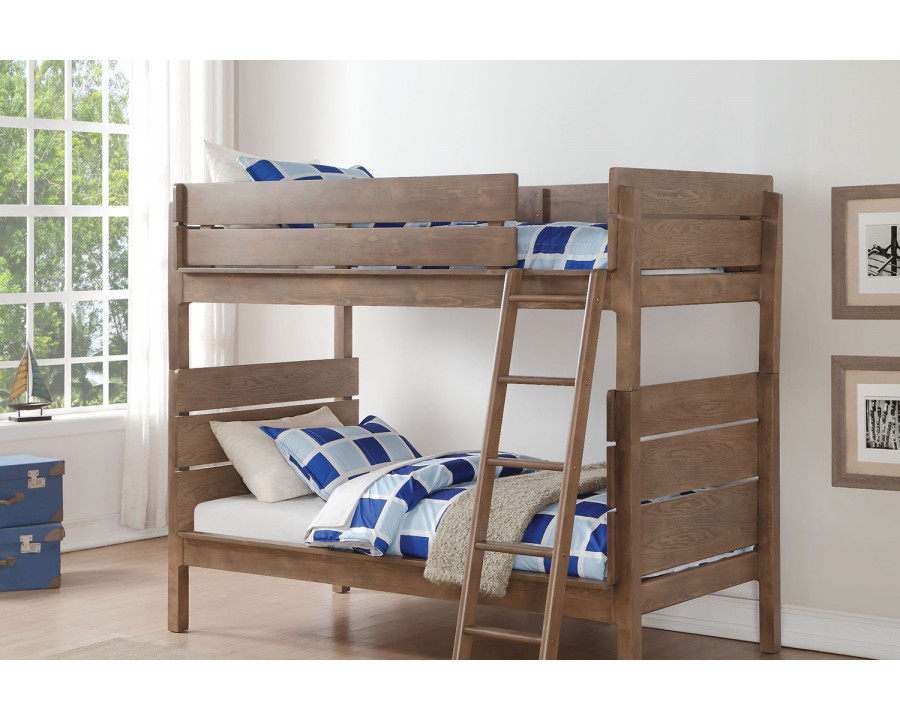 ACME - Ranta Twin/Twin Bunk Bed in Antique Oak