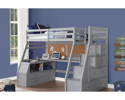 ACME - Jason II Twin Loft Bed with Storage