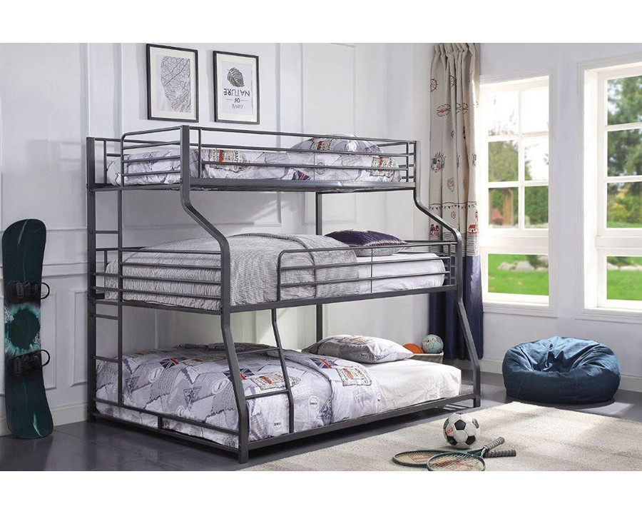 ACME Caius II Twin/Full/Queen Bunk Bed - Gunmetal