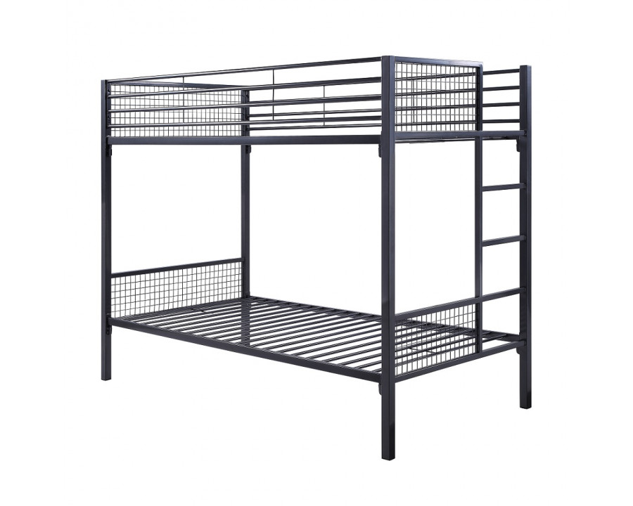 ACME - Gelsey Twin Bunk Bed in Sandy Black