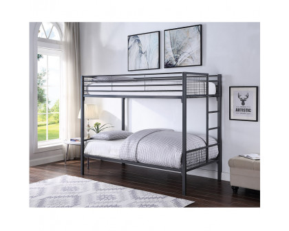 ACME - Gelsey Twin Bunk Bed in Sandy Black