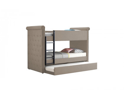 ACME Romana II Twin over Twin Bunk Bed with Trundle - Beige