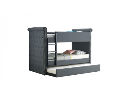 ACME Romana II Twin over Twin Bunk Bed with Trundle - Gray