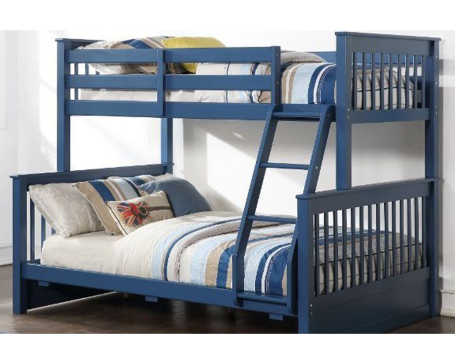 ACME Haley II Twin/Full Bunk Bed with Storage - Navy Blue