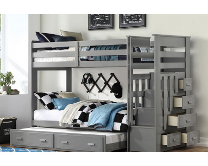 ACME - Allentown Twin Bunk Bed with Trundle