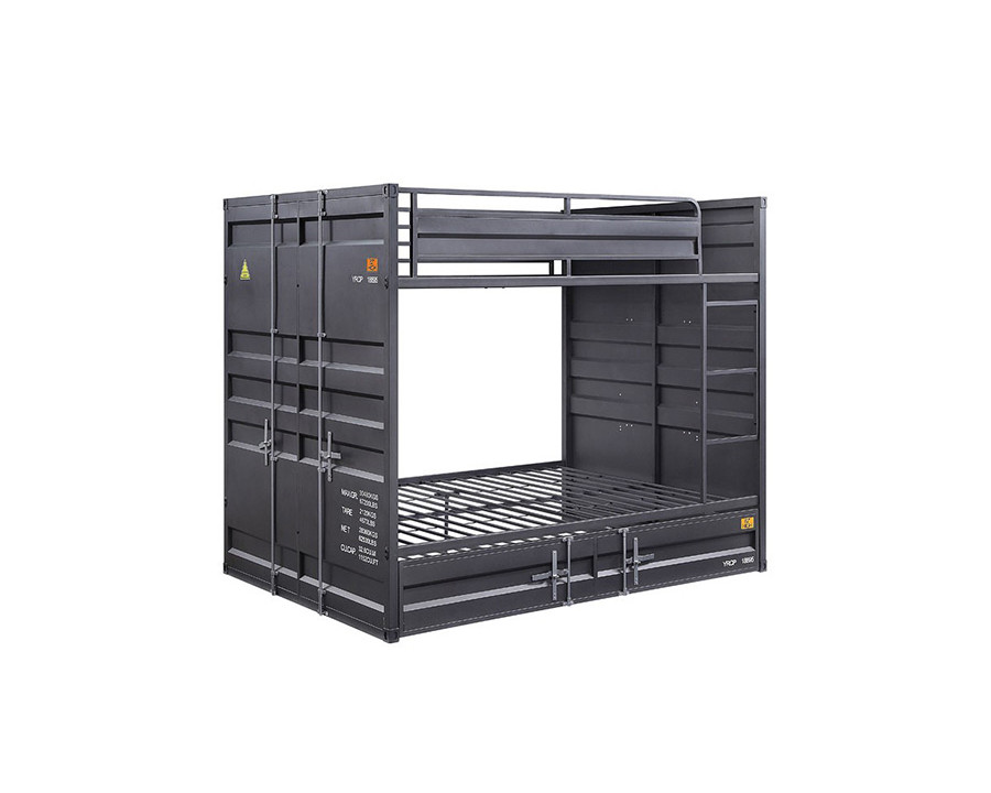 ACME Cargo Youth Full over Full Bunk Bed - Gunmetal