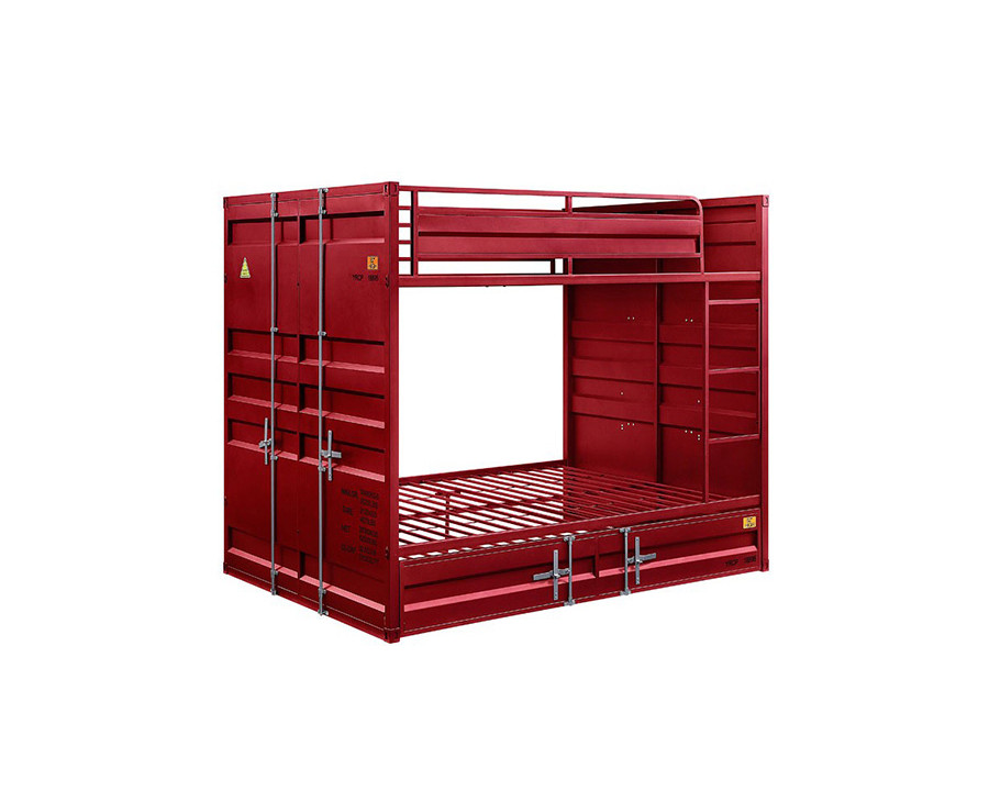 ACME Cargo Youth Full over Full Bunk Bed - Red