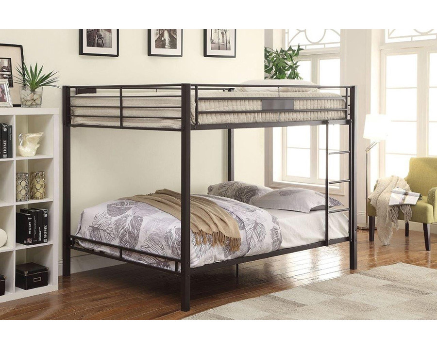 ACME - Limbra Double Queen Bunk Bed in Sandy Black