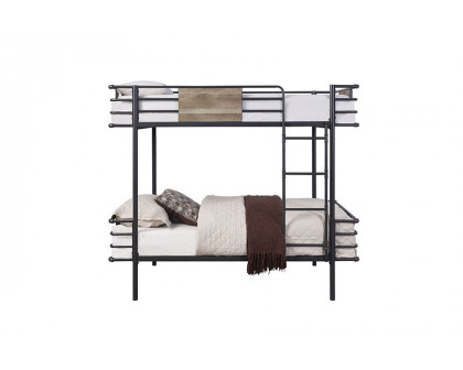 ACME - Deliz Twin/Twin Bunk Bed in Gunmetal