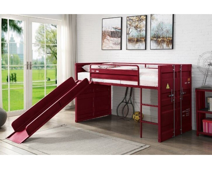 ACME - Cargo Twin Loft Bed with Slide