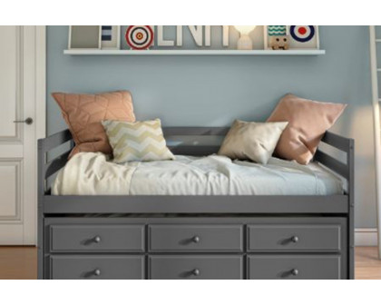 ACME - Darcie Daybed with Trundle & Storage in Gray