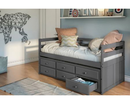 ACME - Darcie Daybed with Trundle & Storage in Gray