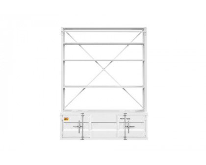 ACME Cargo Youth Bookshelf with Ladder - White