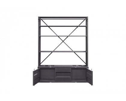 ACME Cargo Youth Bookshelf with Ladder - Gunmetal