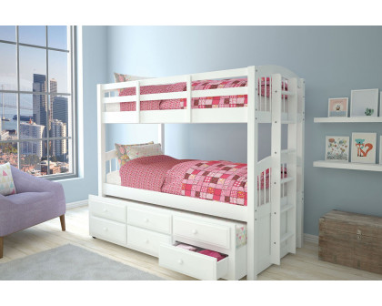 ACME - Micah Twin over Twin Bunk Bed with Drawer Trundle