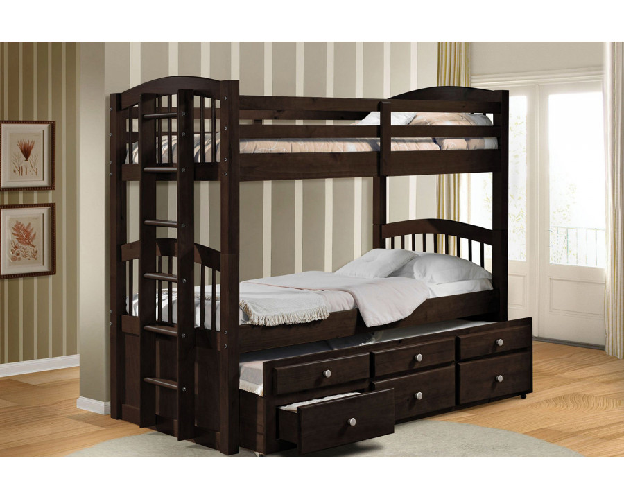 ACME - Micah Twin over Twin Bunk Bed with Drawer Trundle