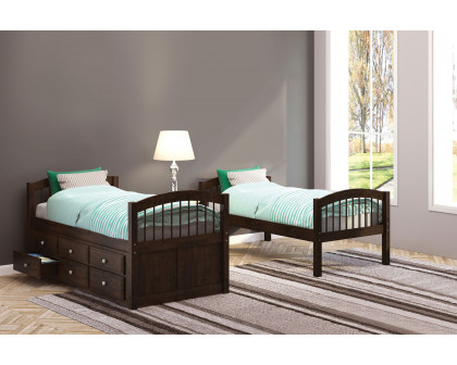 ACME - Micah Twin over Twin Bunk Bed with Drawer Trundle