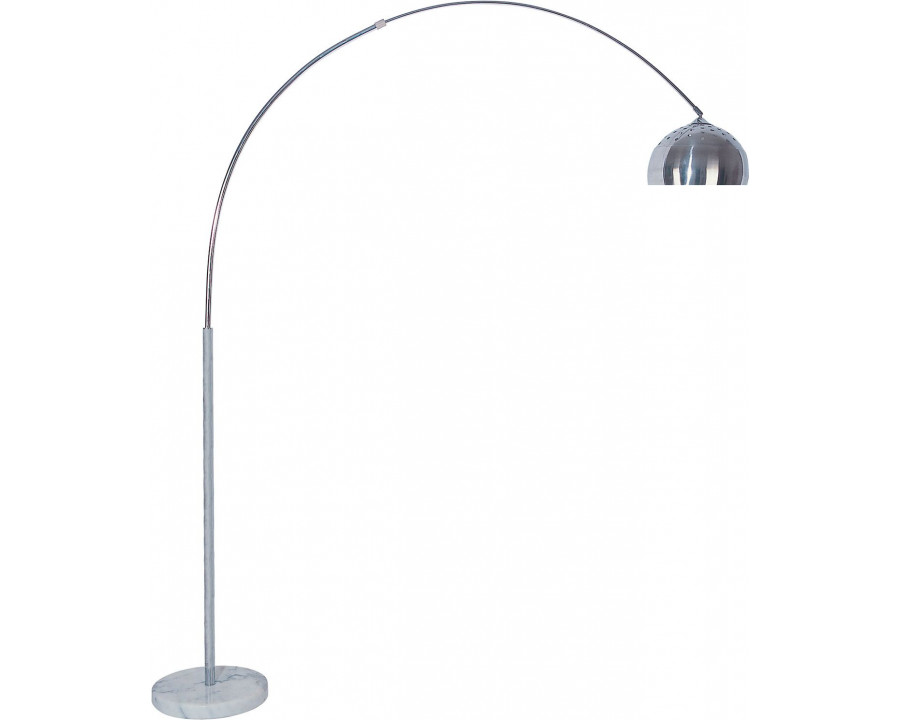 ACME - Lamp Floor Lamp in Brushed Silver