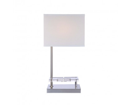 ACME - Britt Table Lamp with Usb in Sandy Nickel