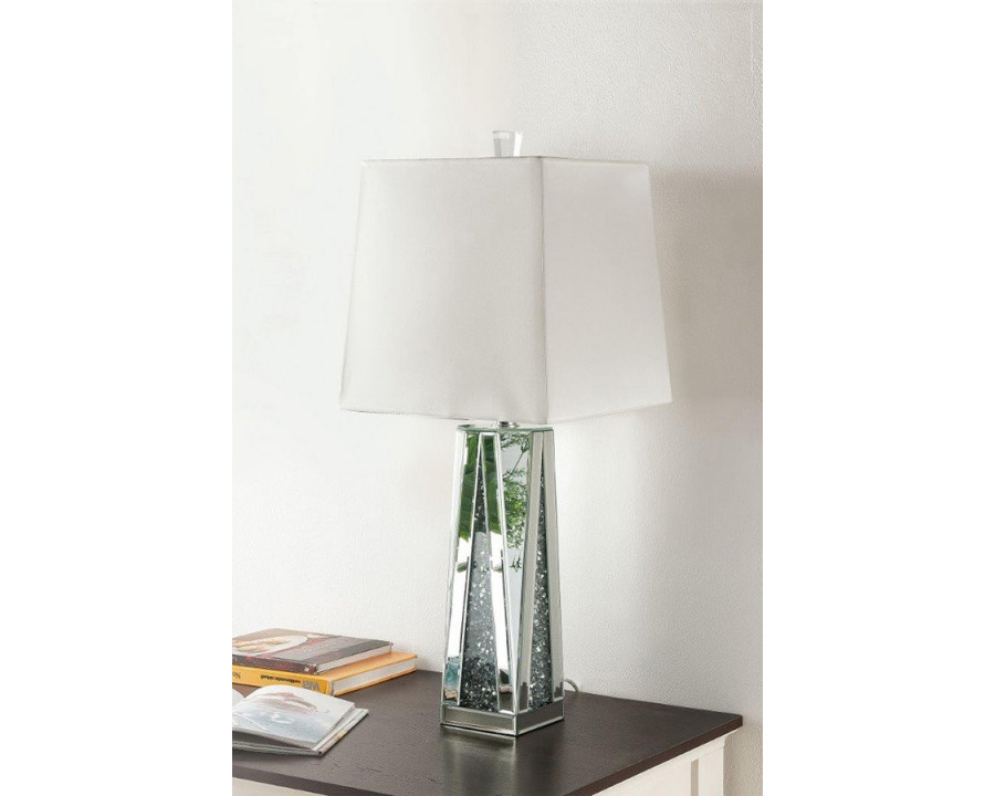 ACME - Noralie Table Lamp in Mirrored/Faux Diamonds (40218)