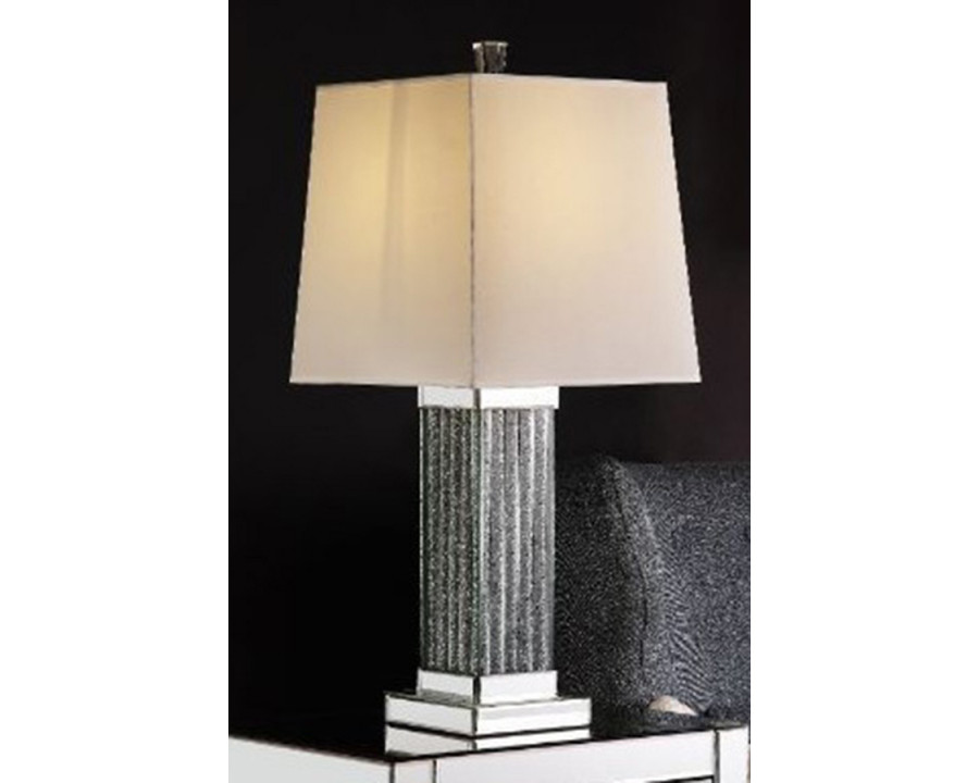 ACME - Noralie Table Lamp in Mirrored/Faux Stones (40220)