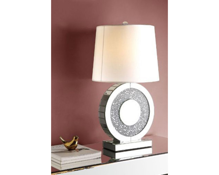 ACME - Noralie Table Lamp in Mirrored/Faux Diamonds (40221)