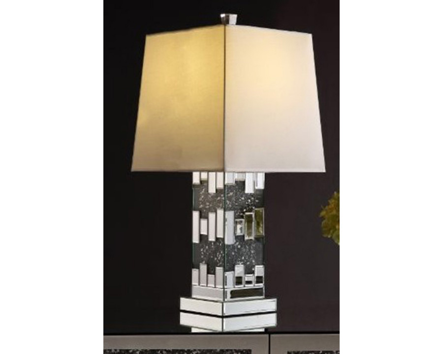 ACME - Noralie Table Lamp in Mirrored/Faux Diamonds (40222)