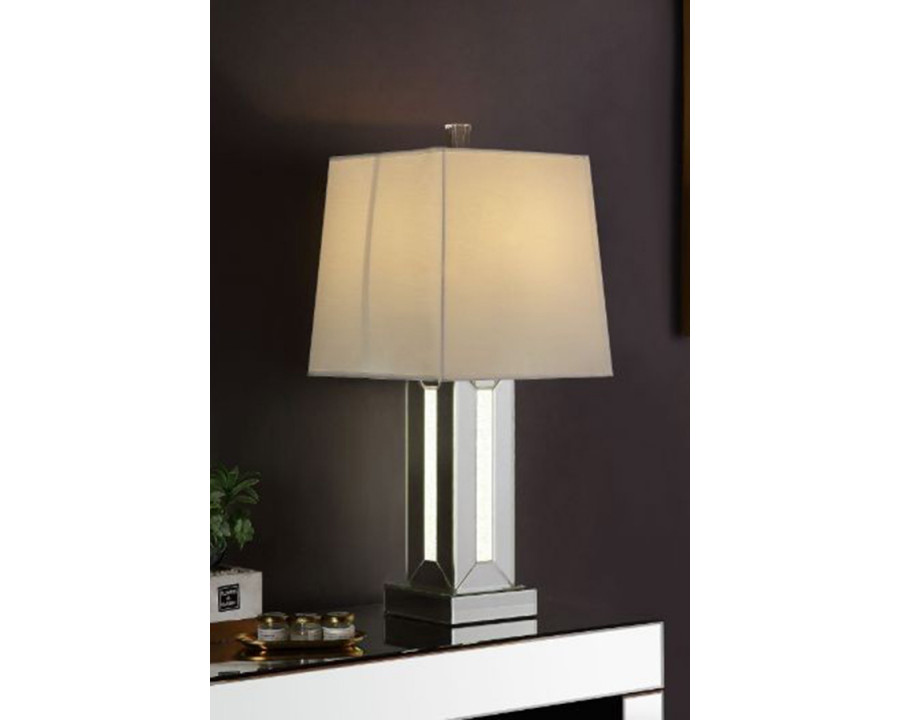 ACME - Noralie Table Lamp in Mirrored/Faux Stones (40223)