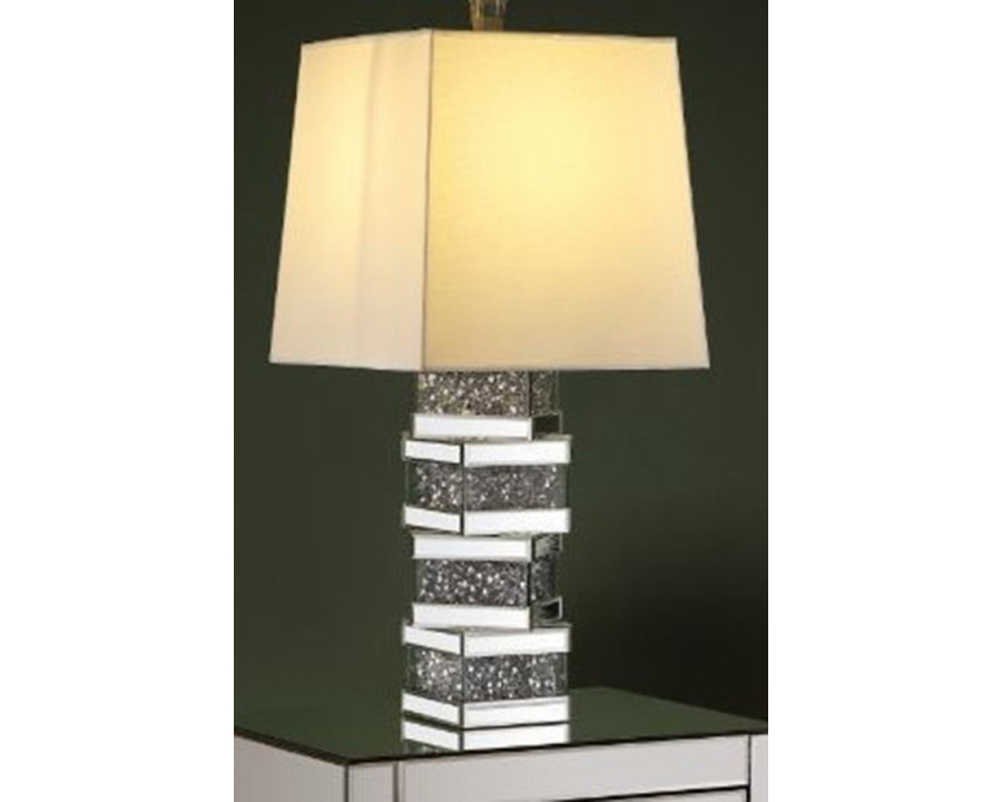 ACME - Noralie Table Lamp in Mirrored/Faux Diamonds (40224)