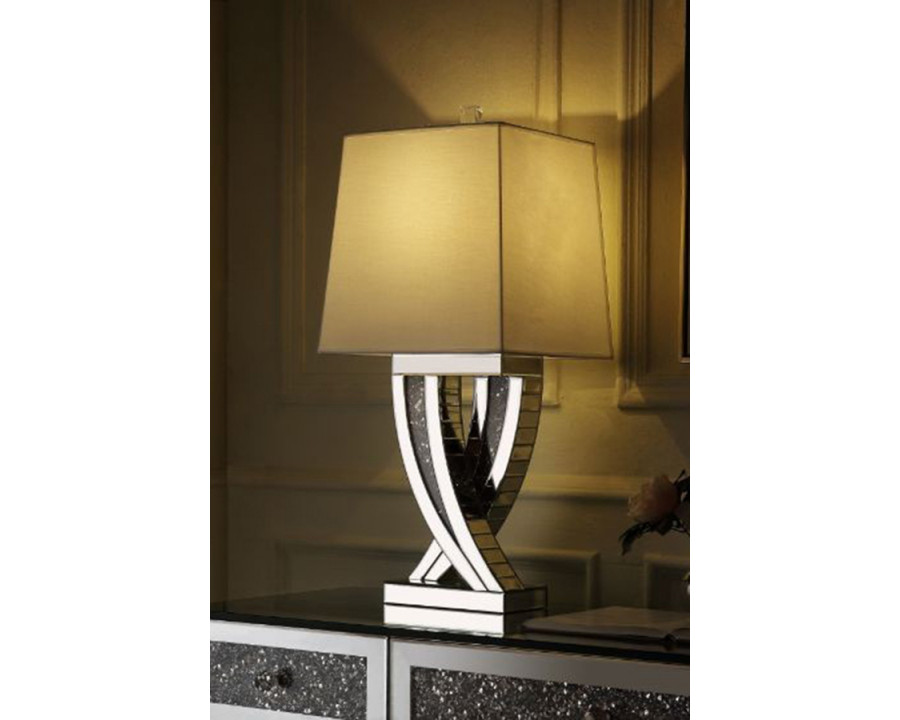 ACME - Noralie Table Lamp in Mirrored/Faux Diamonds (40241)