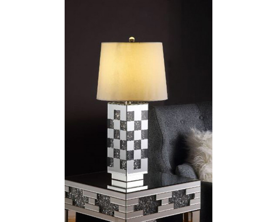 ACME - Noralie Table Lamp in Mirrored/Faux Diamonds (40243)