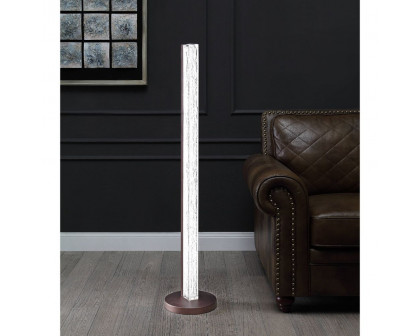 ACME - Vreni Floor Lamp in Clear/Brown