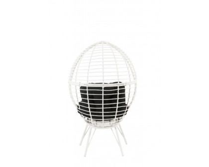 ACME - Galzed Patio Lounge Chair in Black/White Wicker