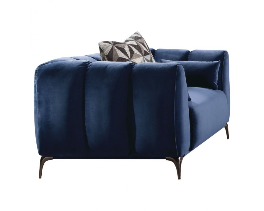 ACME - Hellebore Chair in Blue Velvet